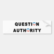 Question Authority Bumper Sticker