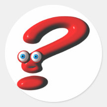Question Mark Face Sticker