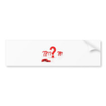 Question mark help bumper sticker