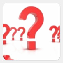 Question mark help square stickers