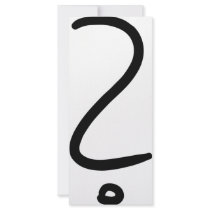 question mark icon customized rack card
