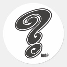 Question Mark Round Sticker