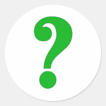 Question mark round sticker