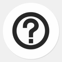 Question Mark Sign Round Stickers