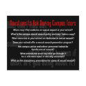 Questions to Ask During Campus Tours Postcard by organizers Questions to Ask During Campus Tours Postcard