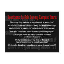Questions to Ask During Campus Tours Postcard by organizers Questions to Ask During Campus Tours Postcard