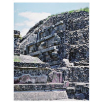 Quetzlcoatl Temple Wall At Teotihuacan Ruins Custom Flyer