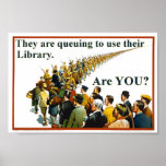Queuing poster