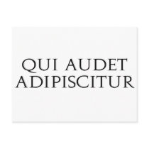 Qui Audet Adipiscitur Post Cards