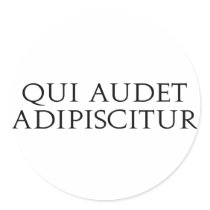 Qui Audet Adipiscitur stickers by alternateworlds Qui Audet Adipiscitur stickers