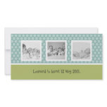 Quick birth announcement with cute polka dots custom photo card