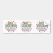 Quick/Easy Fully Customizable Template! Bumper Stickers