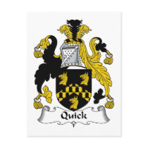 Quick Family Crest postcards
