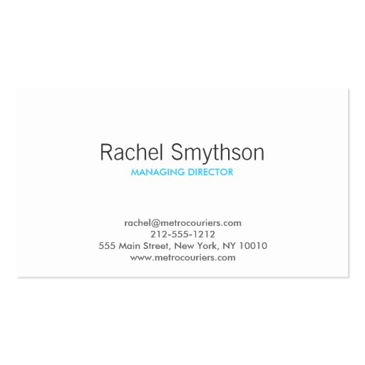 Quick Rabbit Logo (Gray) Business Card (back side)