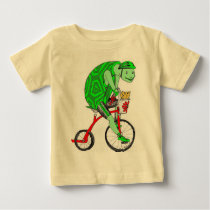 Quick Silver Turtle on a bike t-shirts