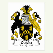 Quicke Family Crest Postcard