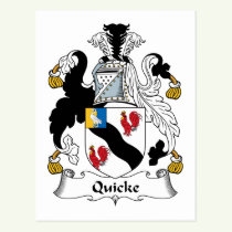 Quicke Family Crest Postcard
