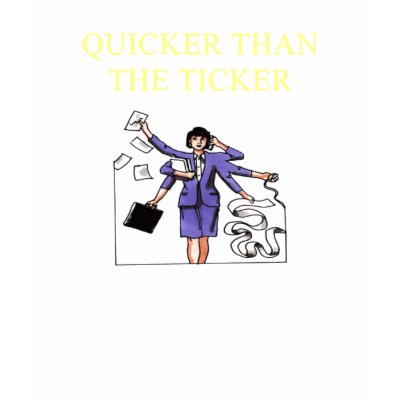 quicker than the ticker stock broker tee shirt
