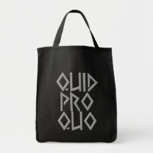 quid per quo canvas bags