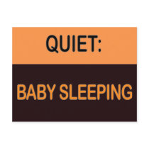 QUIET BABY SLEEPING POST CARD