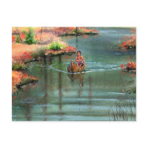 QUIET CANOE by SHARON SHARPE postcards