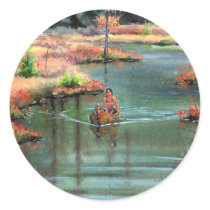 QUIET CANOE by SHARON SHARPE stickers by sharonsharpe QUIET CANOE by SHARON SHARPE stickers