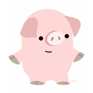 Quiet Cartoon Pig custom kids T-shirt shirt