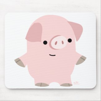 Quiet Cartoon Pig mousepad mousepad
