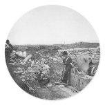 Quiet Day in the Mortar Battery ~ 1855 Round Sticker