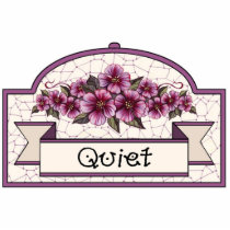 "Quiet" - Decorative Sign - 15 photo sculptures