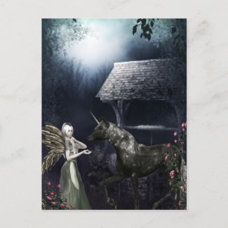 Quiet Evening Faerie Fantasy postcard