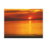 Quiet Lake Sunset Gallery Wrapped Canvas