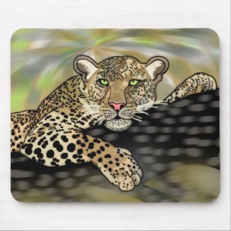 quiet leopard mousepad