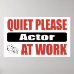 Quiet Please Actor At Work Posters