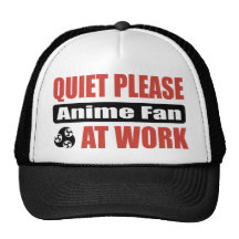 Quiet Please Anime Fan At Work Hats