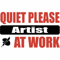 Quiet Please Artist At Work photo sculptures