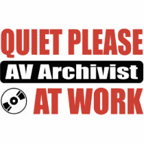 Quiet Please AV Archivist At Work photo sculptures by busybrain Quiet Please AV Archivist At Work photo sculptures