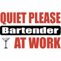 Quiet Please Bartender At Work photo sculptures
