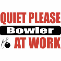 Quiet Please Bowler At Work Photo Cut Outs
