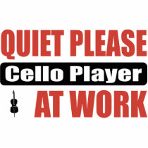 Quiet Please Cello Player At Work photo sculptures