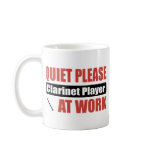 Quiet Please Clarinet Player At Work mugs