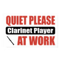 Quiet Please Clarinet Player At Work posters