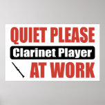 Quiet Please Clarinet Player At Work posters