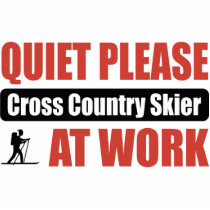 Quiet Please Cross Country Skier At Work photo sculptures