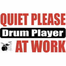 Quiet Please Drum Player At Work Photo Cut Out