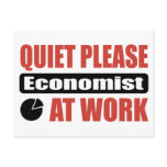 Quiet Please Economist At Work Post Card