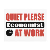 Quiet Please Economist At Work Post Card