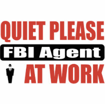 Quiet Please FBI Agent At Work photo sculptures