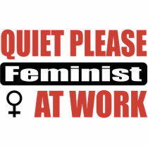 Quiet Please Feminist At Work photo sculptures