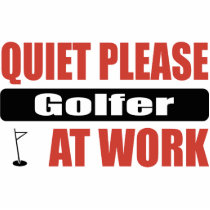 Quiet Please Golfer At Work photo sculptures